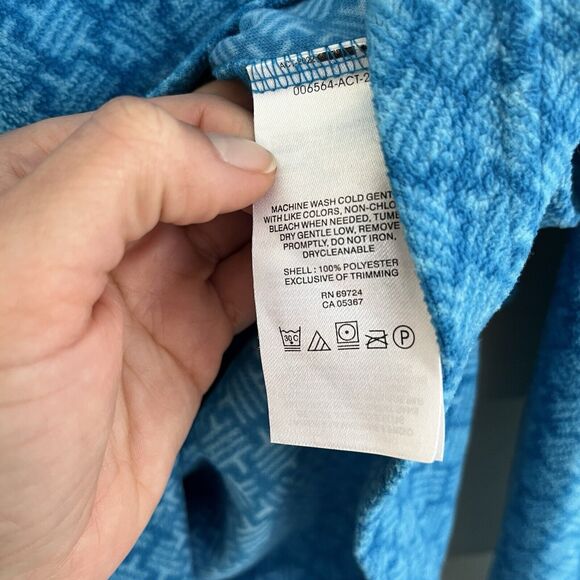 COLUMBIA Women Arctic Air 1/2  Zip Polar Ultralight Fleece Jacket, Geo Blue- S - Picture 4 of 6